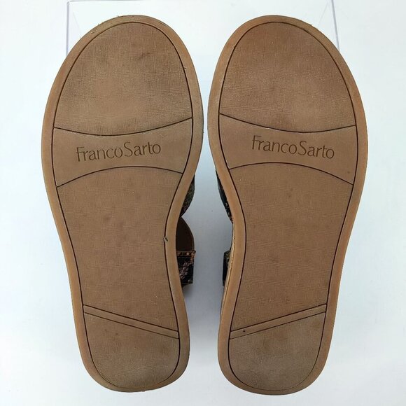 Franco Sarto Women's Ozio Brown Synthetic Platform Sandals Size 8.5M - Picture 8 of 8